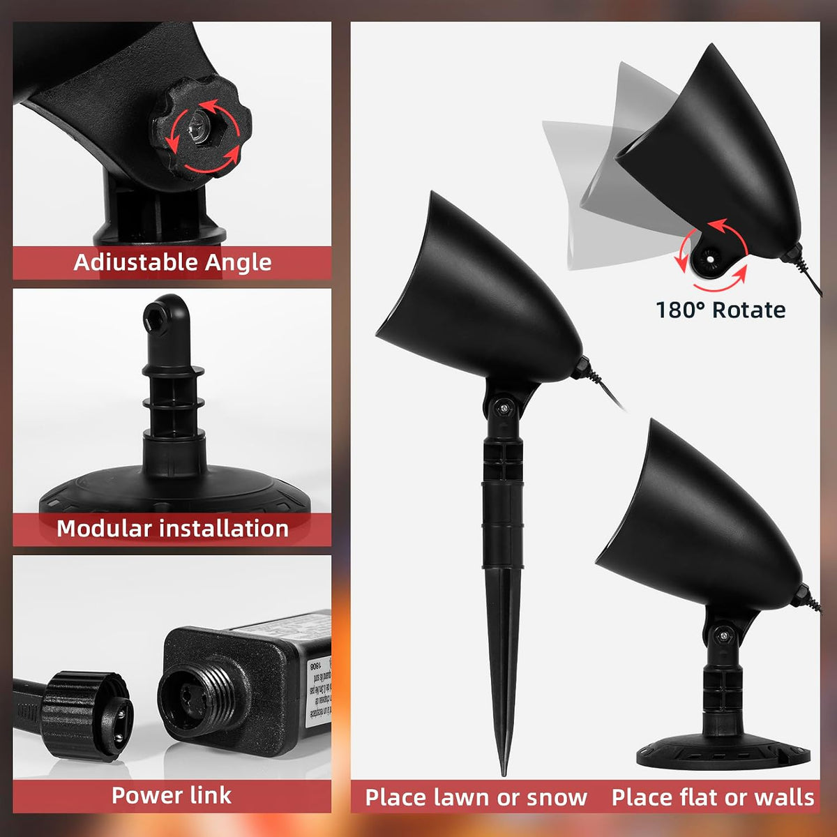 Halloween Projector Lights, Red Skull Projector LED Light, Waterproof Holiday Decoration for Party Yard Garden Outdoor Indoor Lamps for Festive Decoration