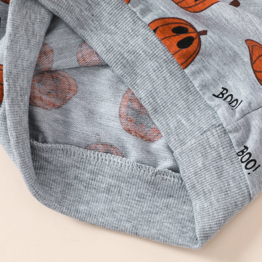 Baby Halloween Clothes Outfits Toddler Boy Girl Cute Pumpkin Crew Neck Long Sleeve Sweatshirt Tops Pants Set for 4-5T