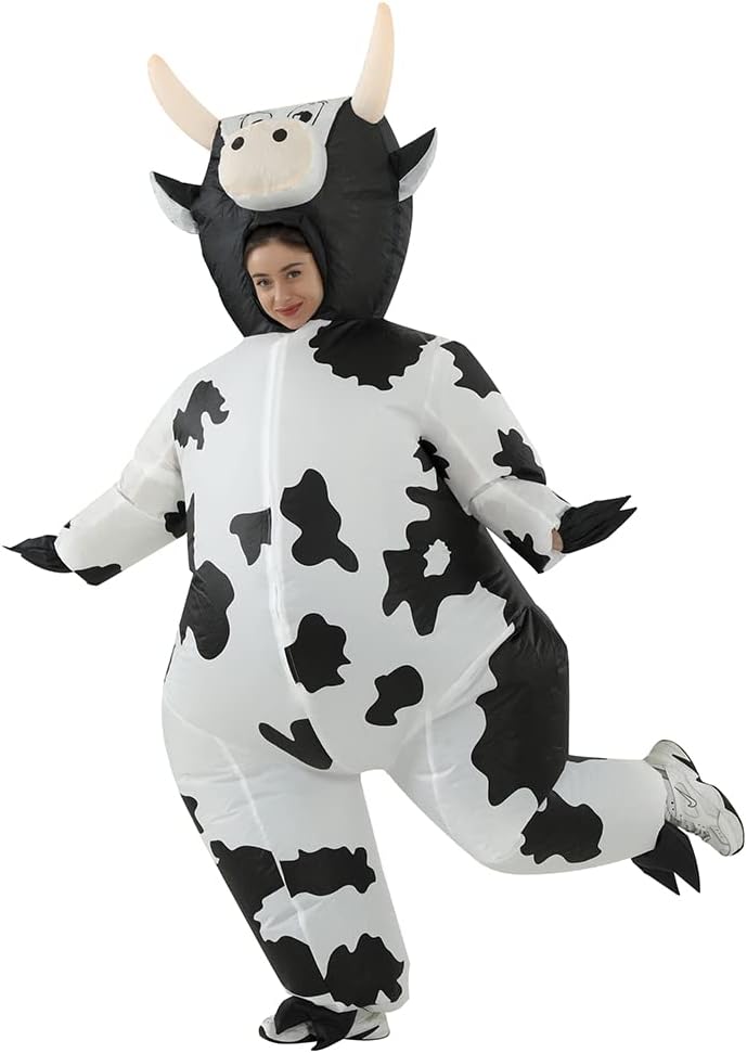 Inflatable Cow Costume Adult Blow up Costume Funny Inflatable Costumes for Halloween Christmas