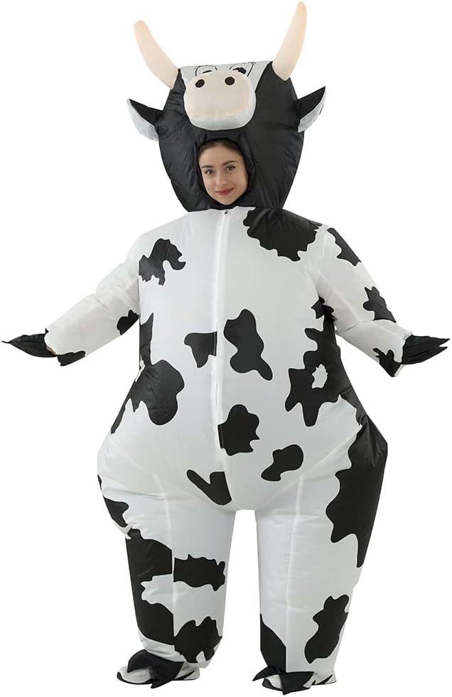 Inflatable Cow Costume Adult Blow up Costume Funny Inflatable Costumes for Halloween Christmas