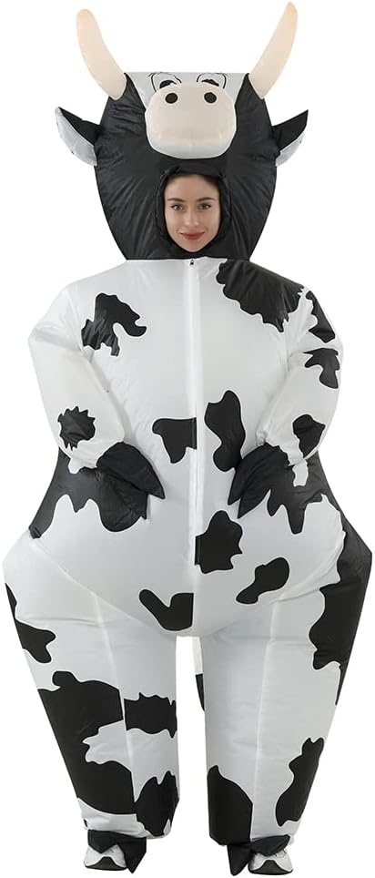 Inflatable Cow Costume Adult Blow up Costume Funny Inflatable Costumes for Halloween Christmas