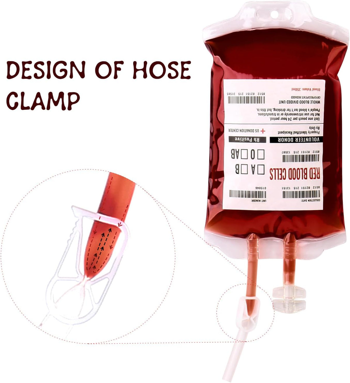 20 Pack Halloween Blood Bags for Drinks, Fake Blood Drink Pouches Reusable Juice Drink IV Bag for Vampire Party Theme Party Halloween Decoration