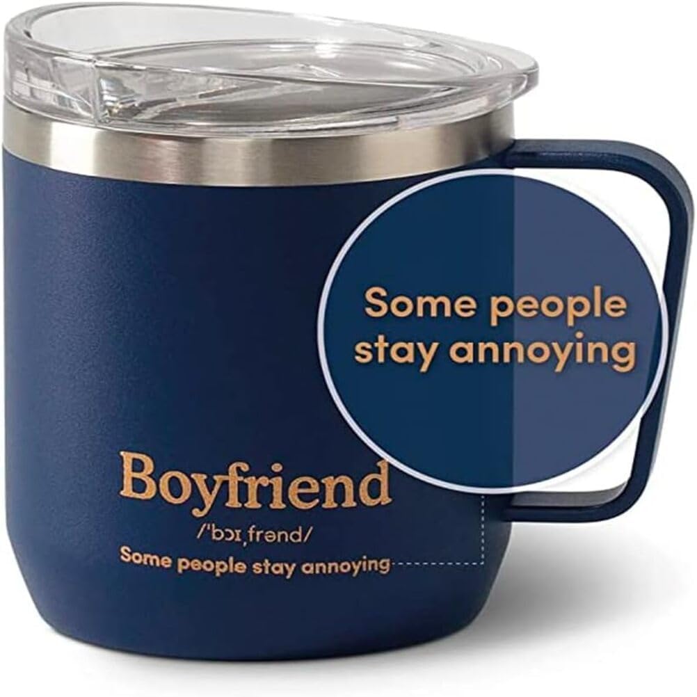 VAHDAM Boyfriend Mug 300Ml | Royal Blue Stainless Steel Vacuum Insulated Travel Mug | Valentine’S Day Gift for Him | Reusable Coffee & Tea Cup for Boyfriend or Husband