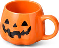 13Oz Halloween Pumpkin Mug, Ceramic Halloween Pumpkin Pattern Mug, Coffee Mugs Halloween Birthday Tabletop Drinks Adult Gift Children Gifts Women Gifts