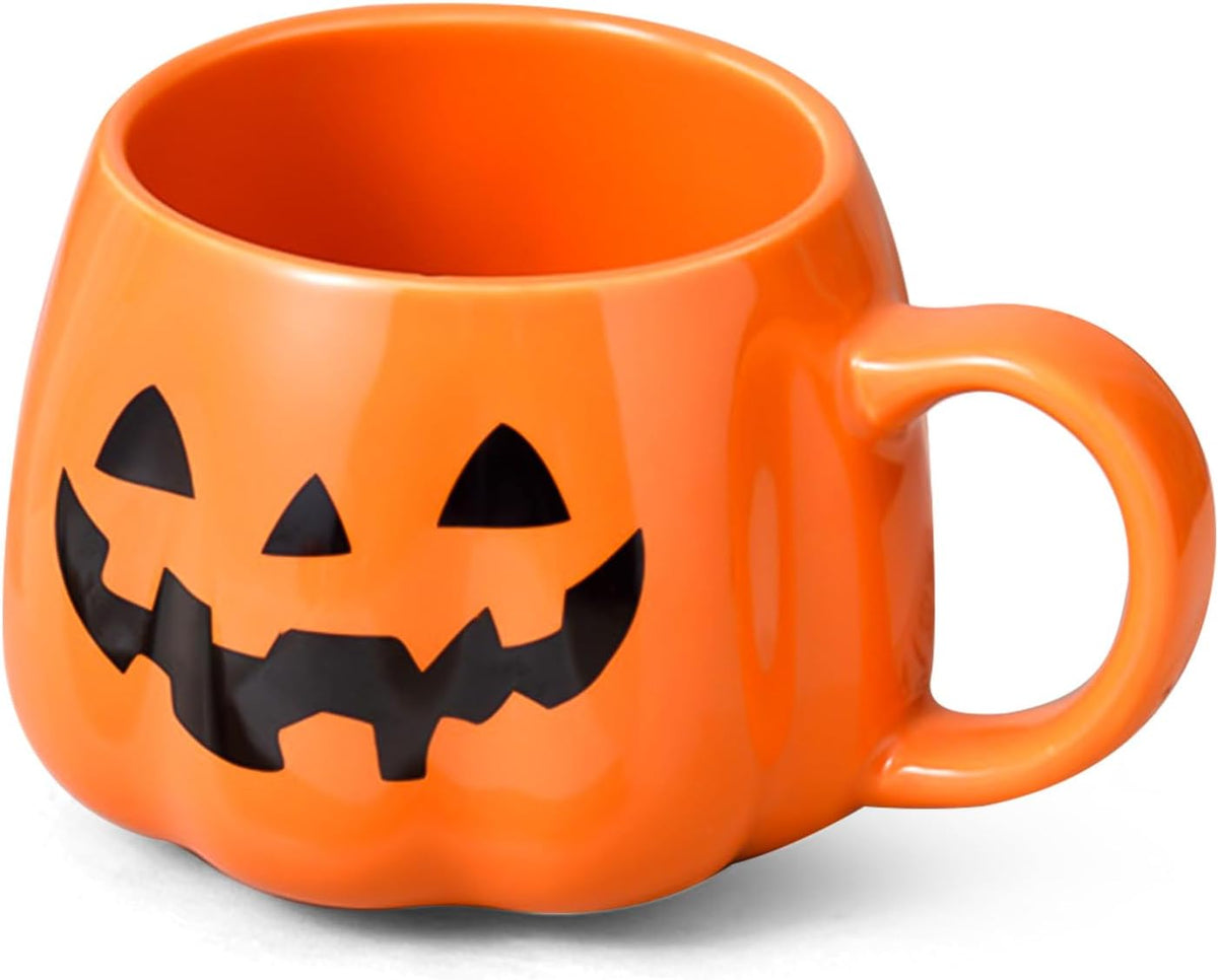 13Oz Halloween Pumpkin Mug, Ceramic Halloween Pumpkin Pattern Mug, Coffee Mugs Halloween Birthday Tabletop Drinks Adult Gift Children Gifts Women Gifts