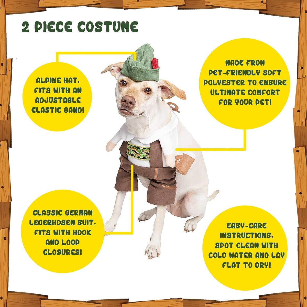 Pet Krewe X-Large German Oktoberfest Dog Costume - Barktoberfest Halloween Dog Costume - Perfect for Christmas Holiday, Parties, Photoshoots, Gifts for Dog Lovers