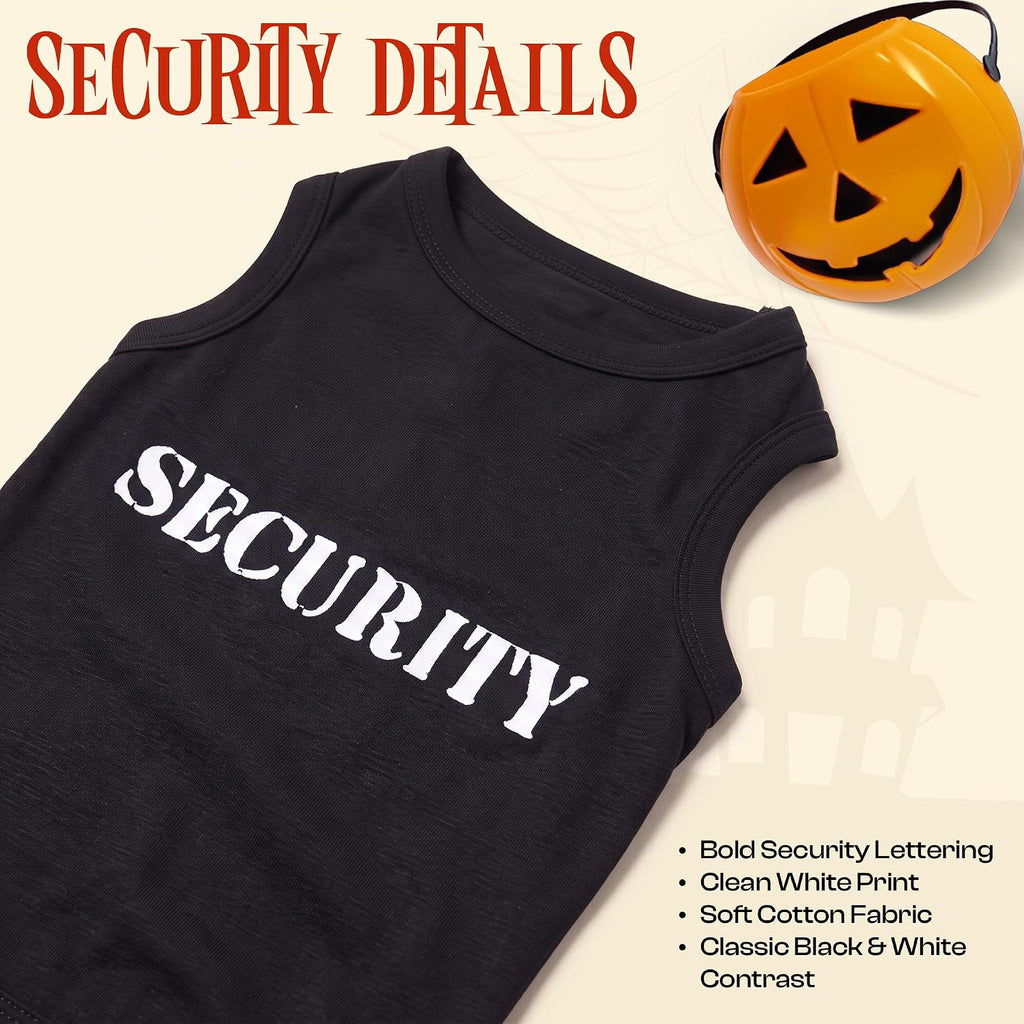 Dog Halloween Costume - Security Halloween Shirt for Dogs