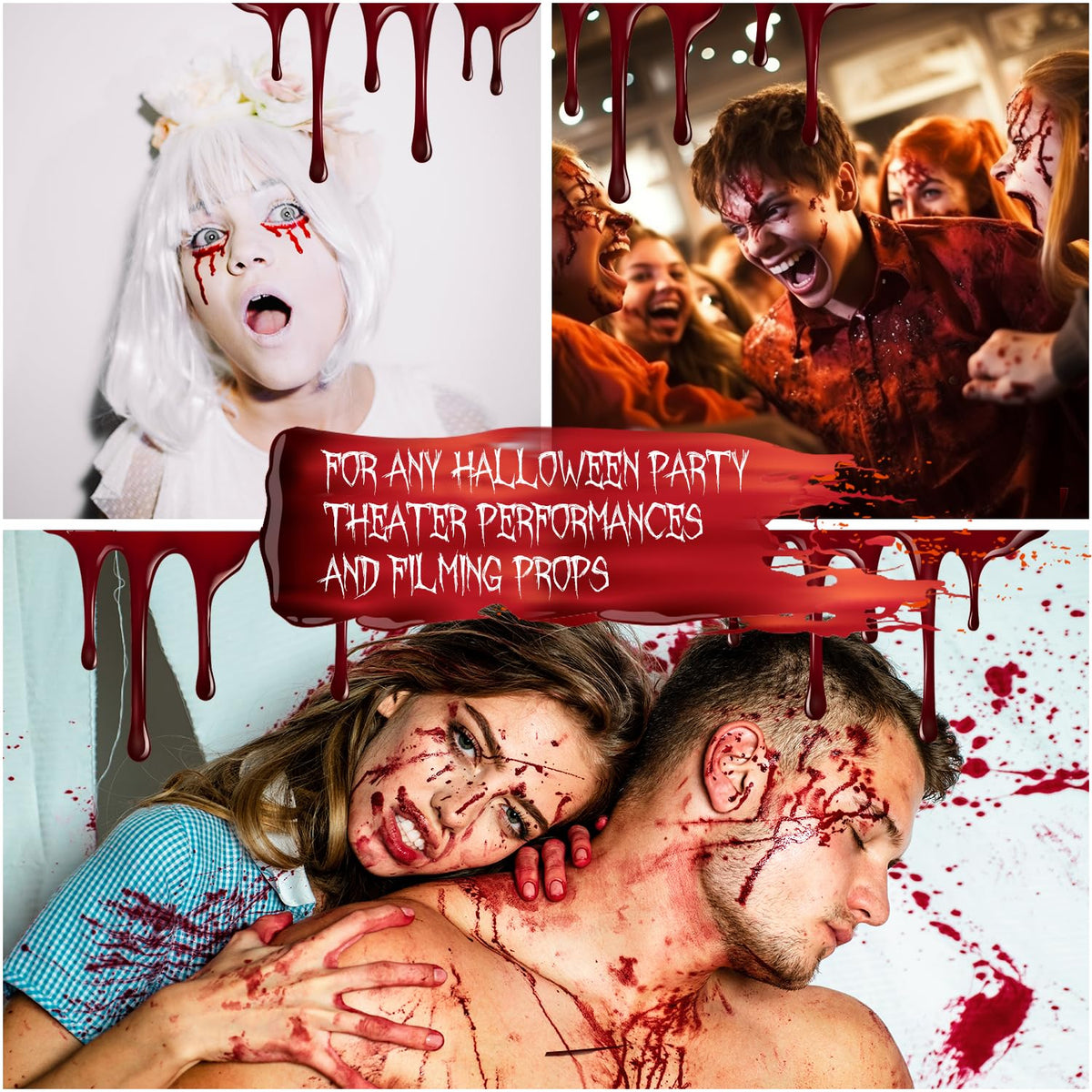 Realistic Fake Blood 0.88 Fl Oz, Washable Costume Blood
